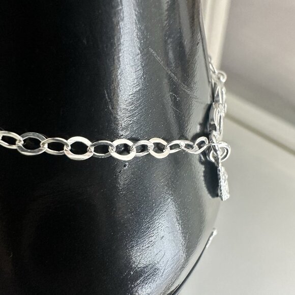 Sterling Silver 925 7.5” Bracelet Infinite & Virgin Mary Christian Religious - Picture 6 of 10